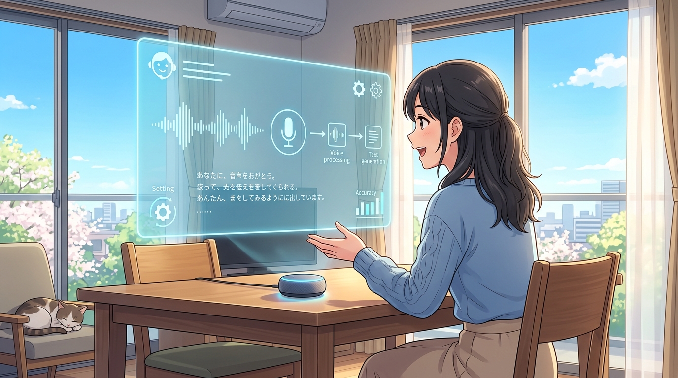 音声入力 AI操作　文字入力　精度　声での操作
