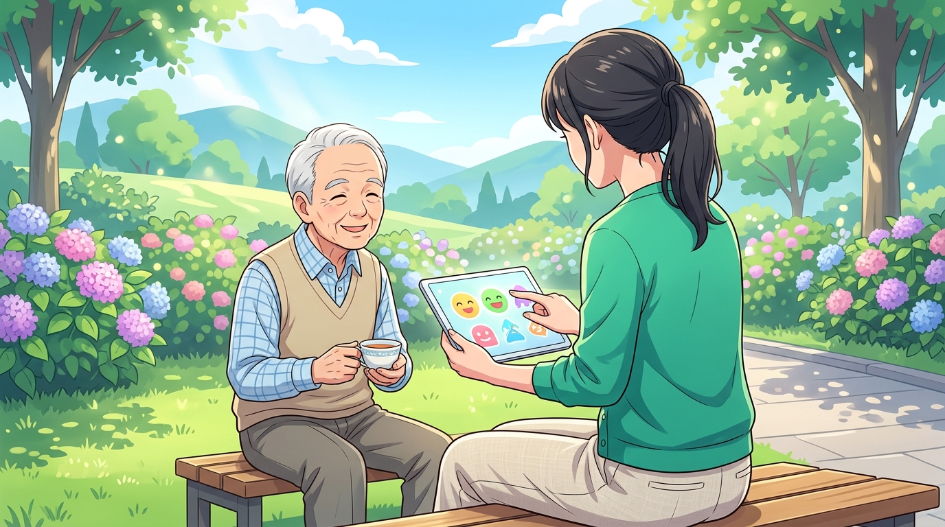 シニアにAIを教えたい　何から始めるべきか　優しいAI シニアに笑顔と会話を