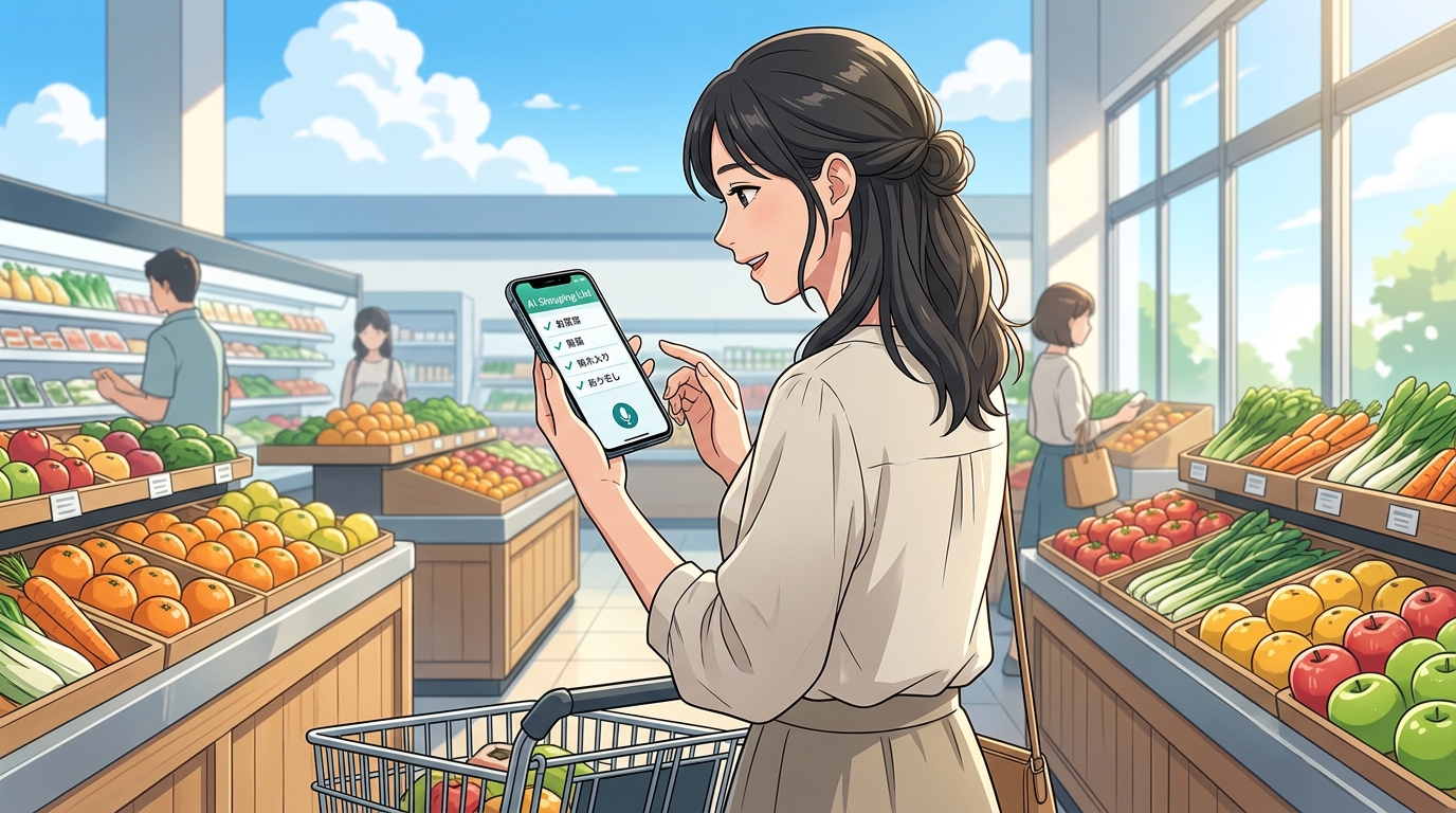 もう大丈夫!スマホに話すだけ「AI買い物リスト」の作り方
